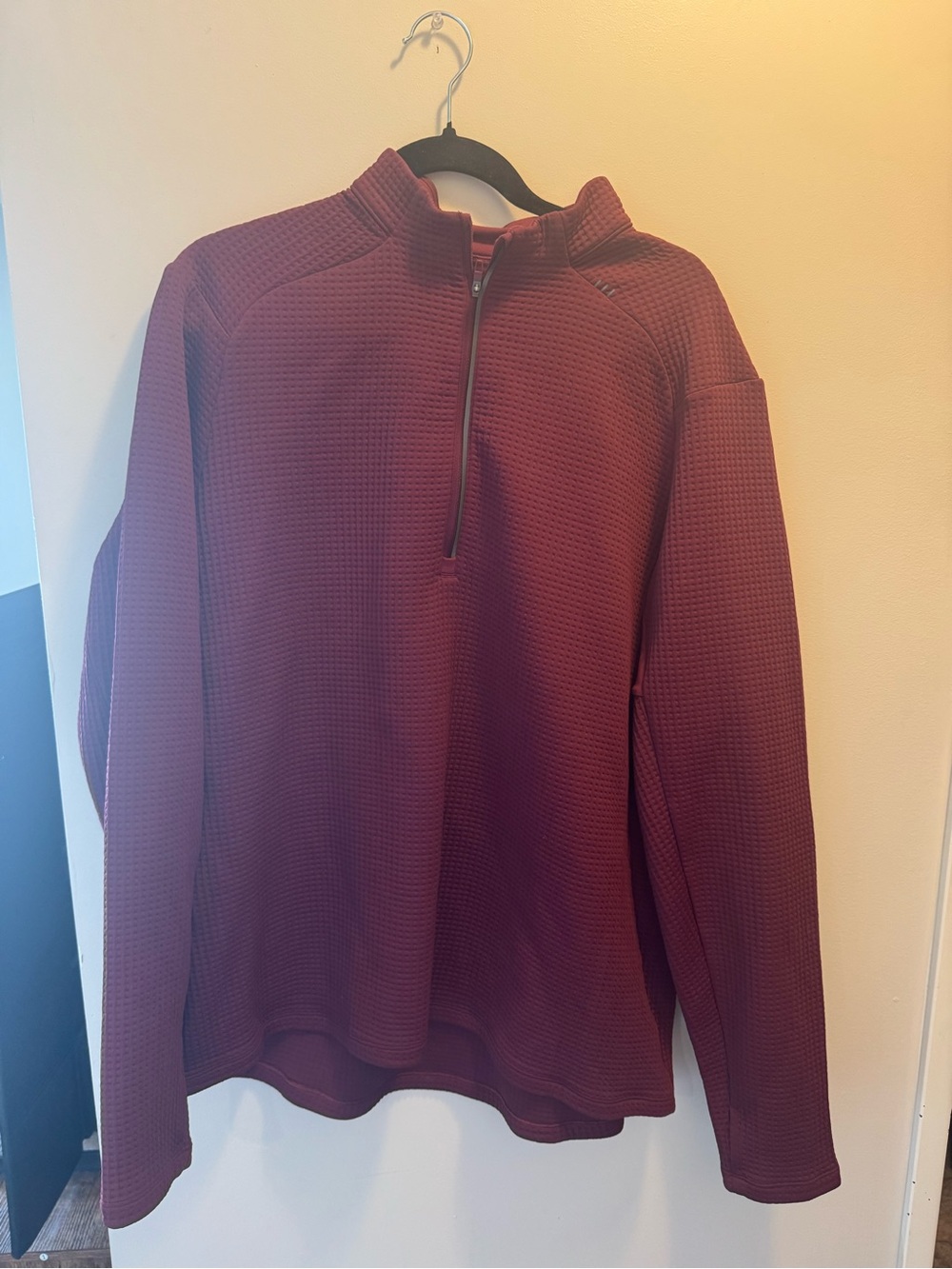 lululemon athletica Men's Half-Zip Waffle Pullover - Burgundy